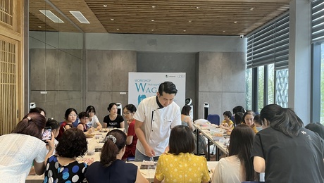 VISAHOと共に和菓子作りのワークショップを体験