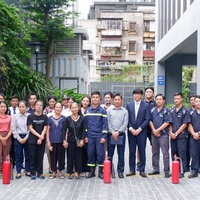 VISAHO phối hợp lực lượng chức năng diễn tập phòng cháy chữa cháy, cứu hộ, cứu nạn tại tòa nhà Green Diamond 93 Láng Hạ