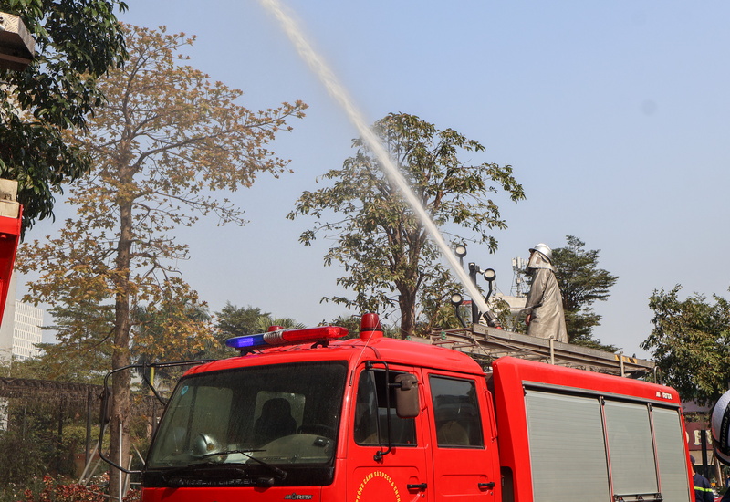 Fire prevention and rescue training at The ZEI project.