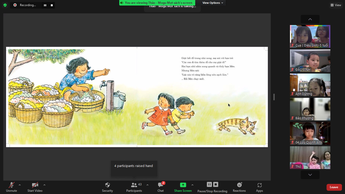 Many children attend VISAHO's online reading sessions